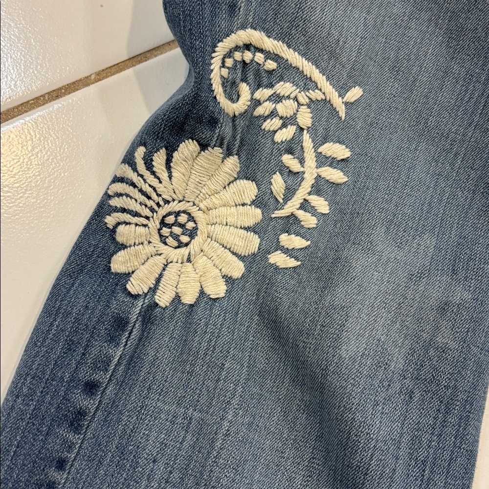 White House Black Market Denim with Embroidery - Picture 2 of 4